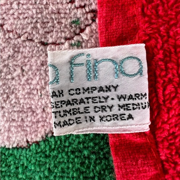 VTG Casa Fina by Saydah Christmas Holiday Hand Towels Santa Poinsettia Korea - Picture 13 of 14